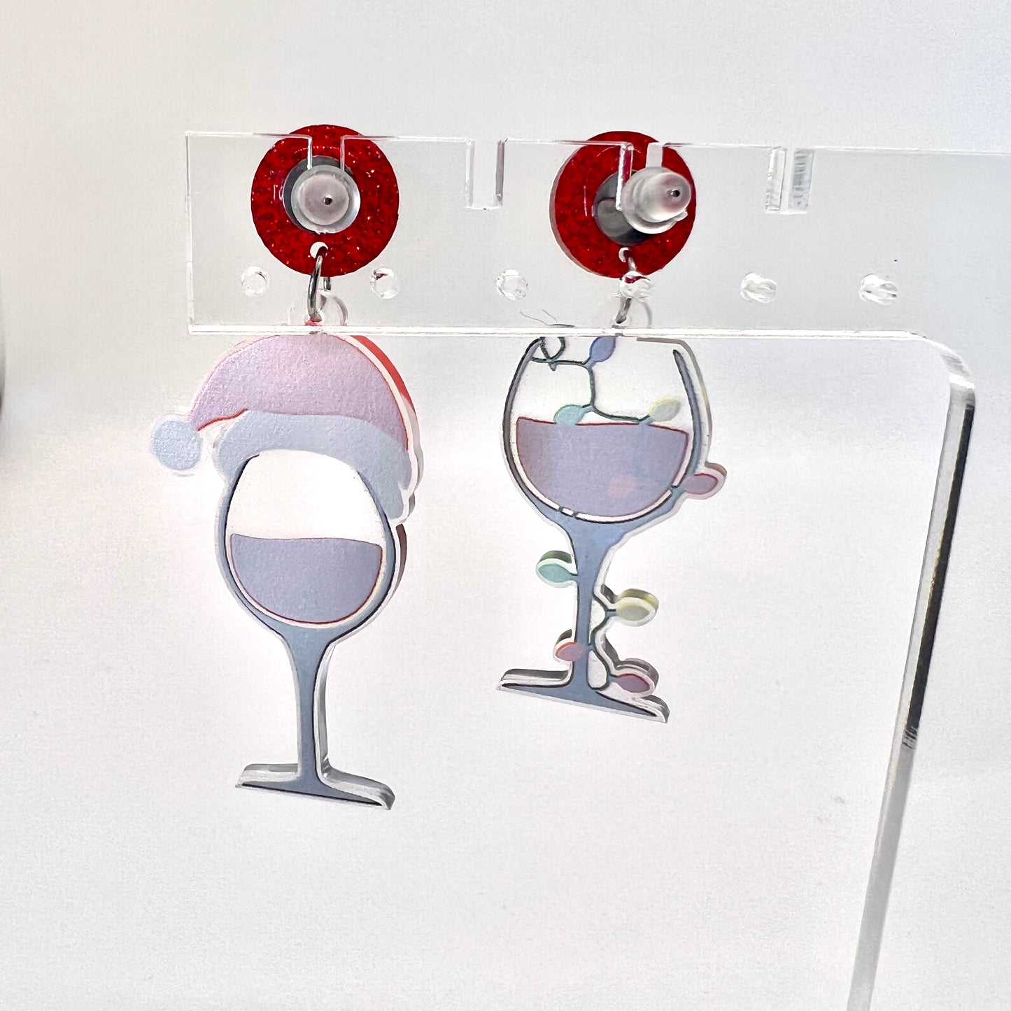 Christmas Wine Earrings
