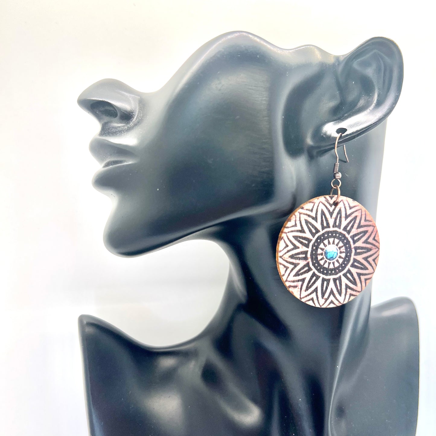 Wood Mandala Earrings
