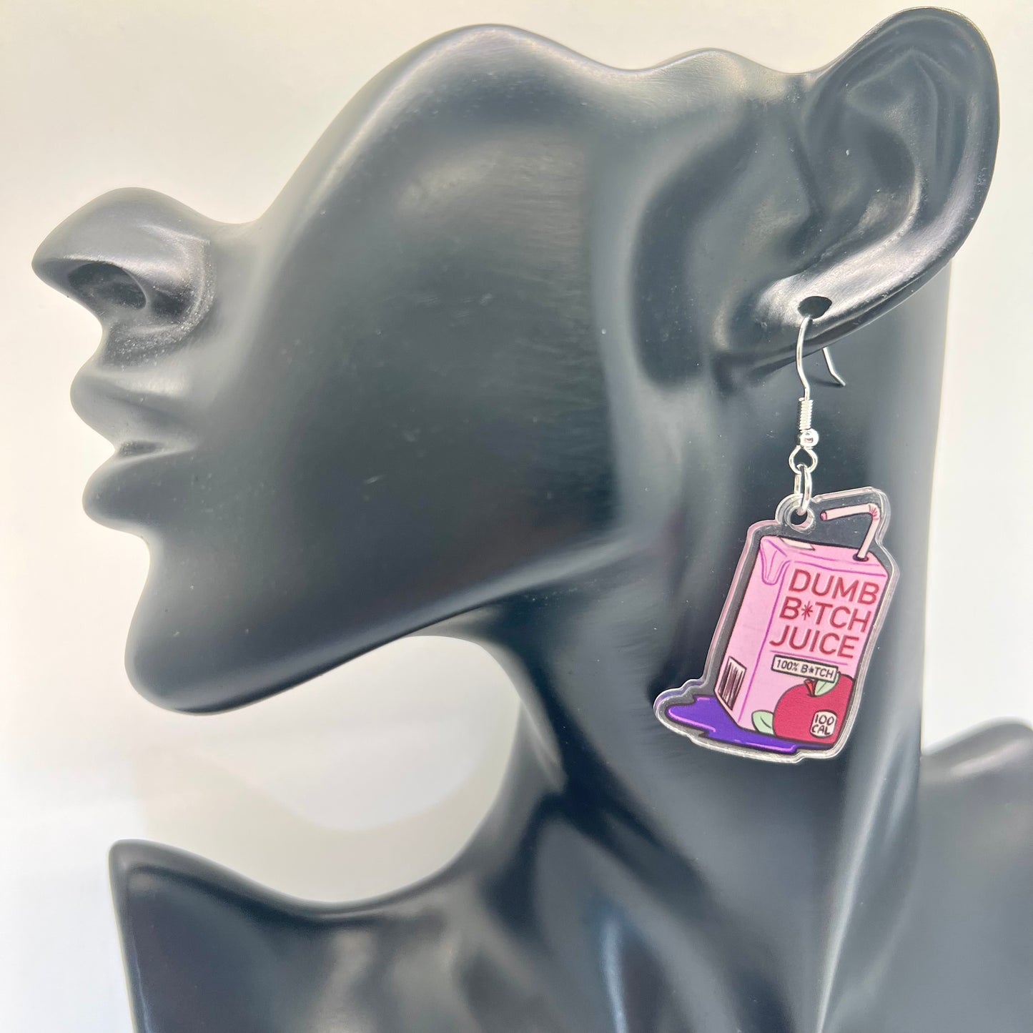 Dumb B* Juice Box Earrings