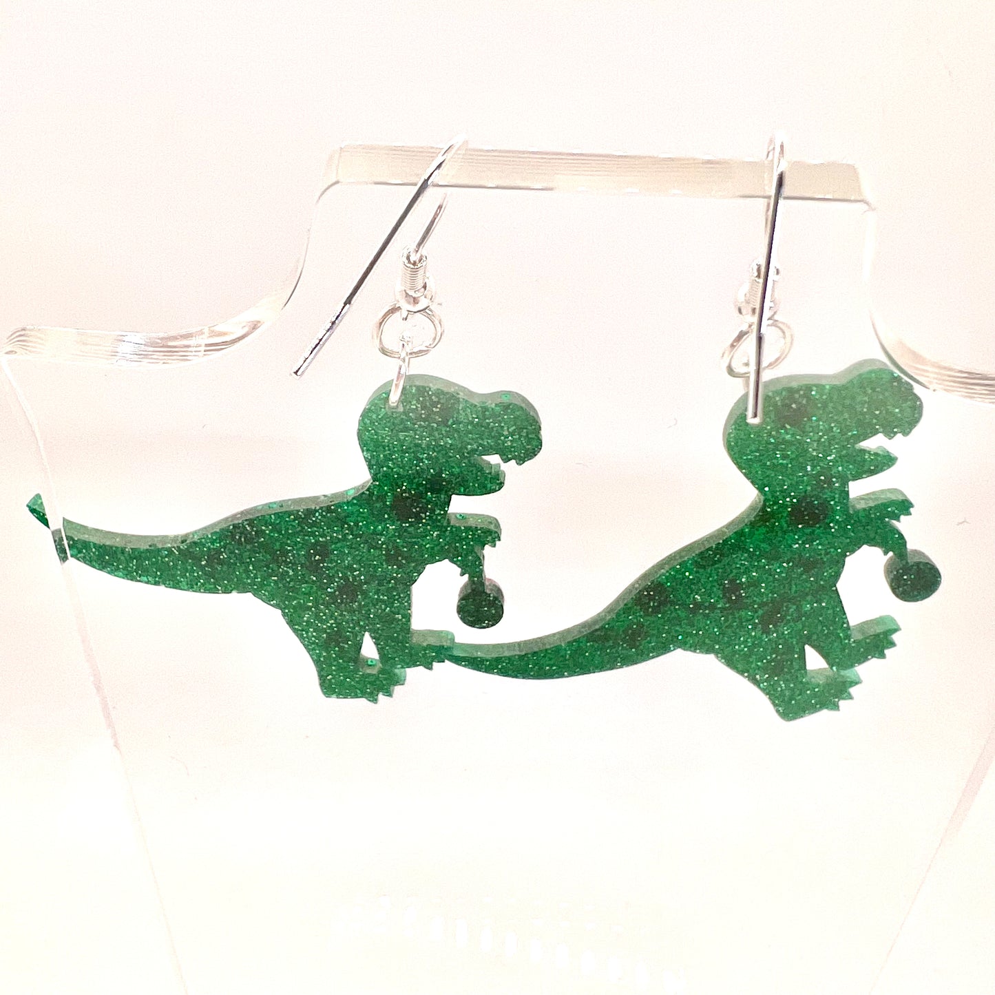 Christmas T-Rex Earrings