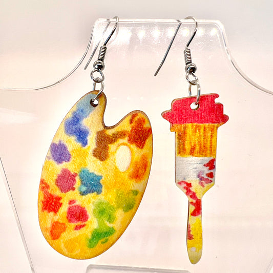 Paint Pallet Earrings