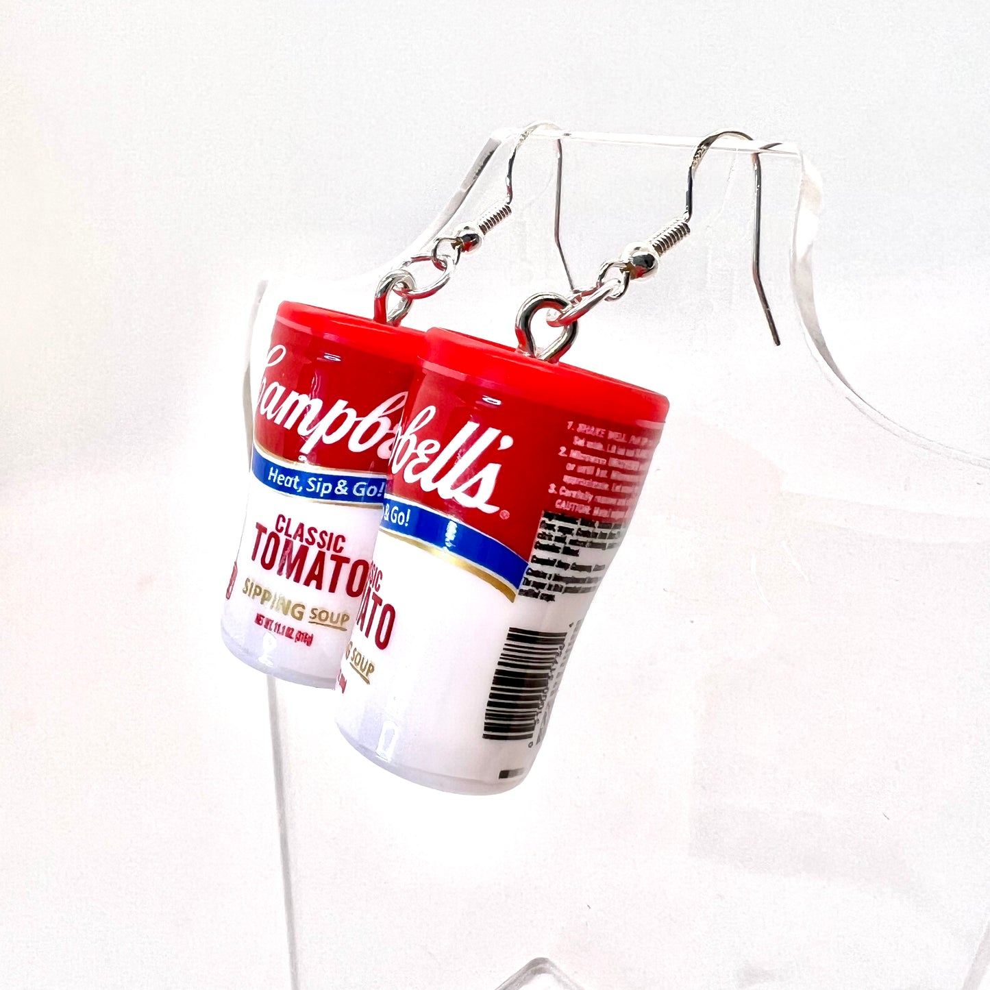 Campbells Tomato Soup Earrings