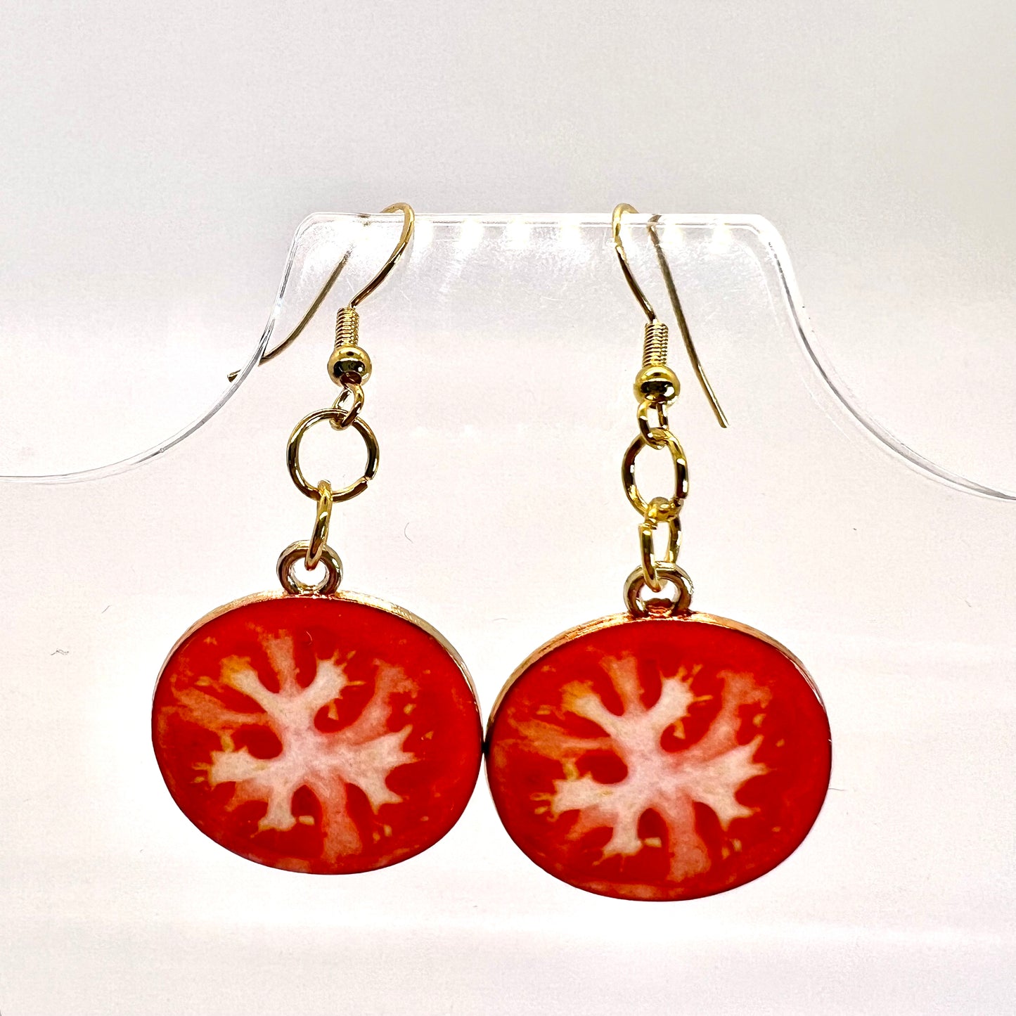 Tomato Slice Earrings