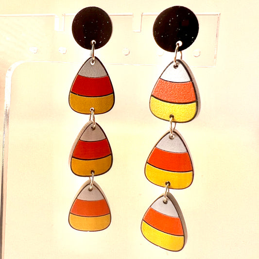 Candy Corn Earrings