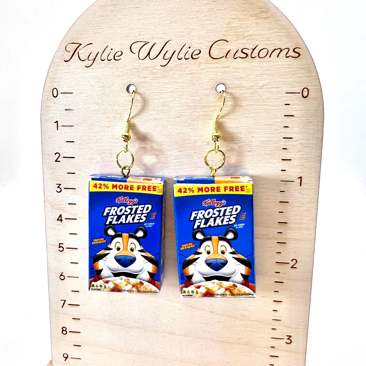 Frosted Flakes Cereal Earrings