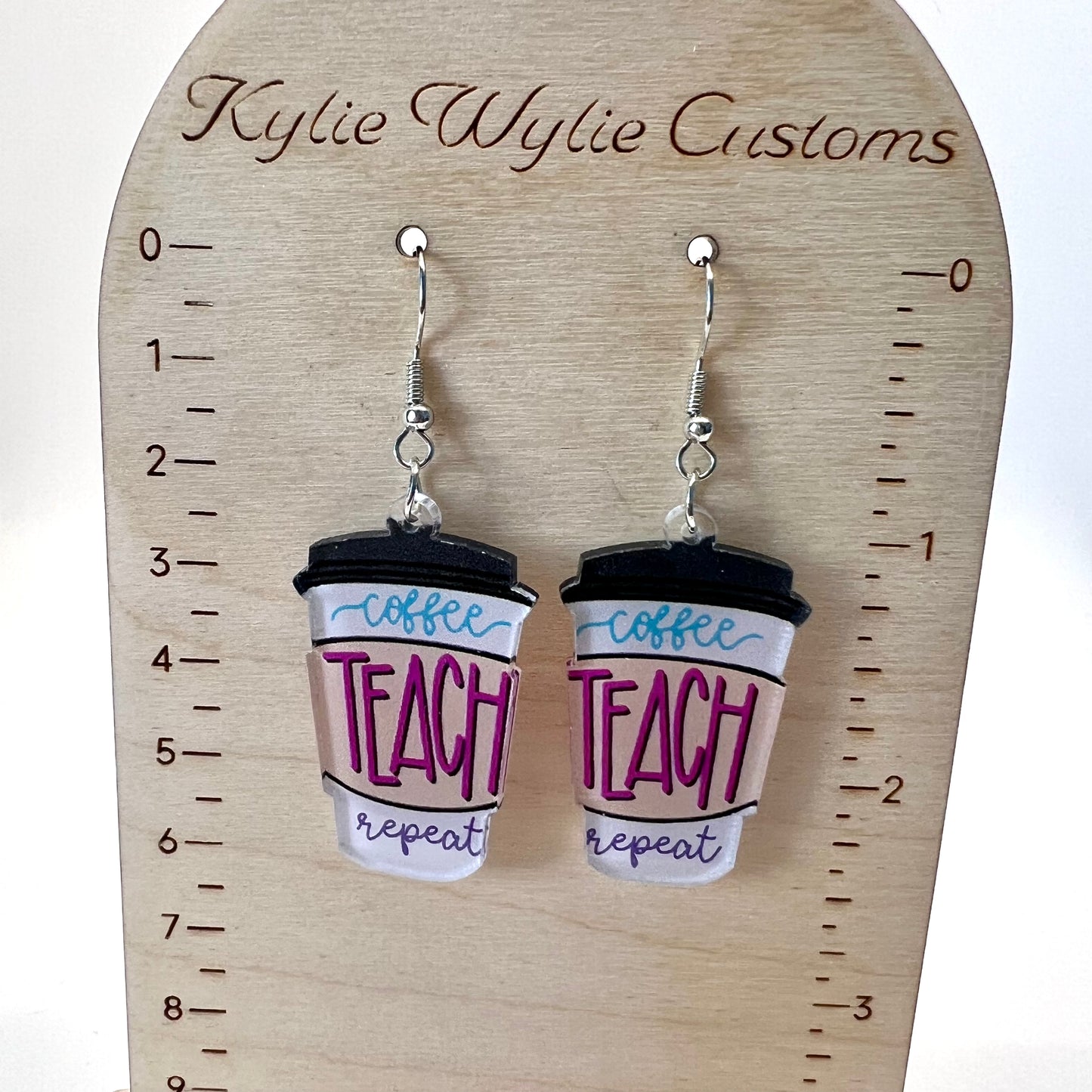 Coffee, Teach, Repeat Earrings