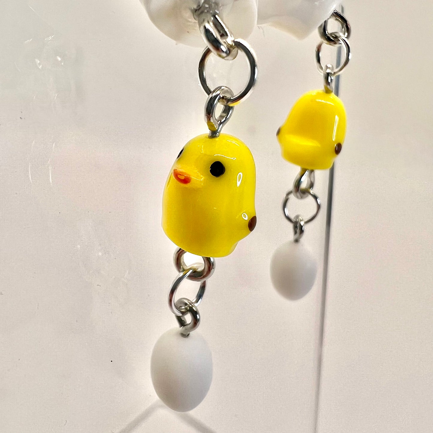 Chicken Family Chain Earrings