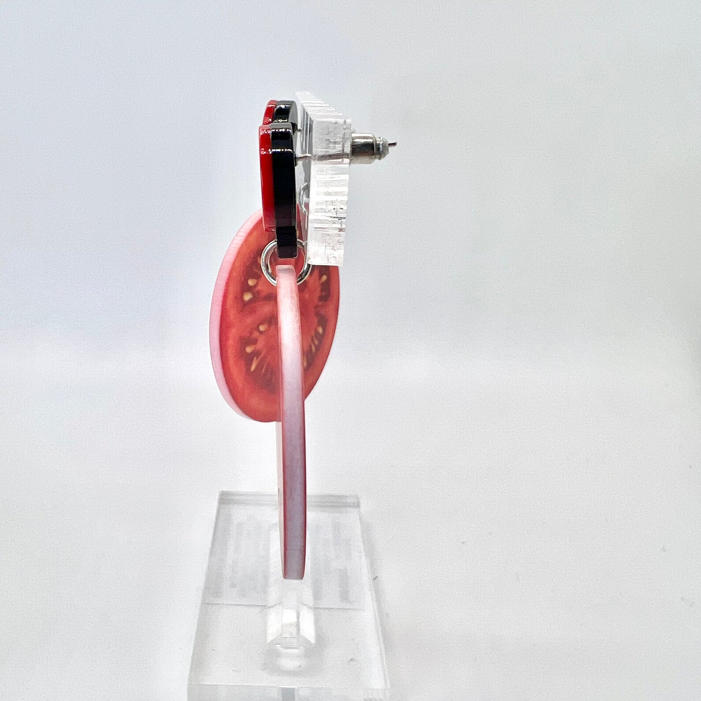 Large Tomato Slice Earrings