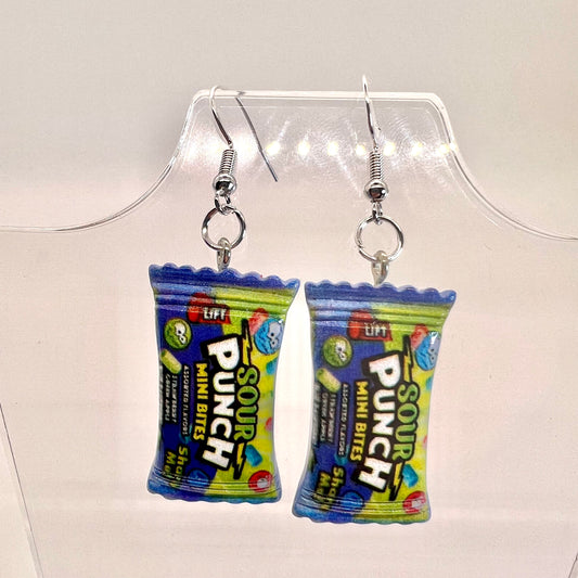 Sour Punch Candy Earrings