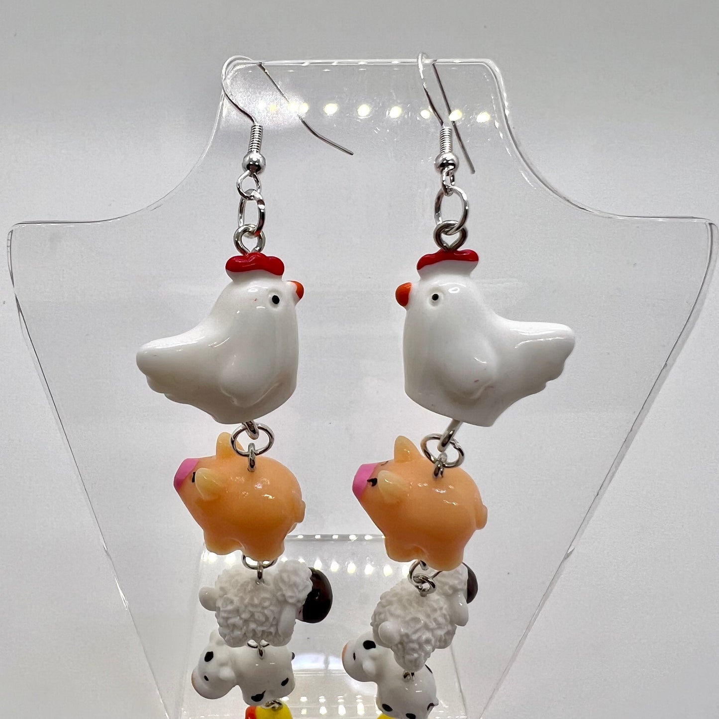 Farm Animal Chain Earrings