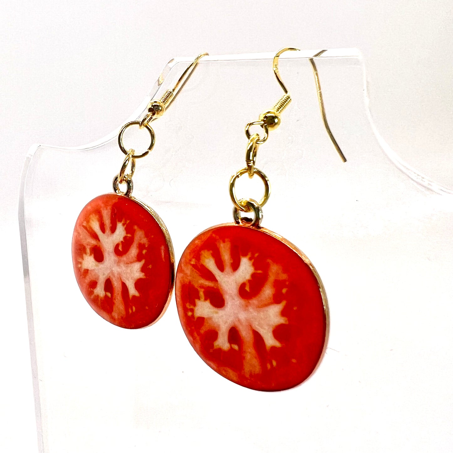 Tomato Slice Earrings
