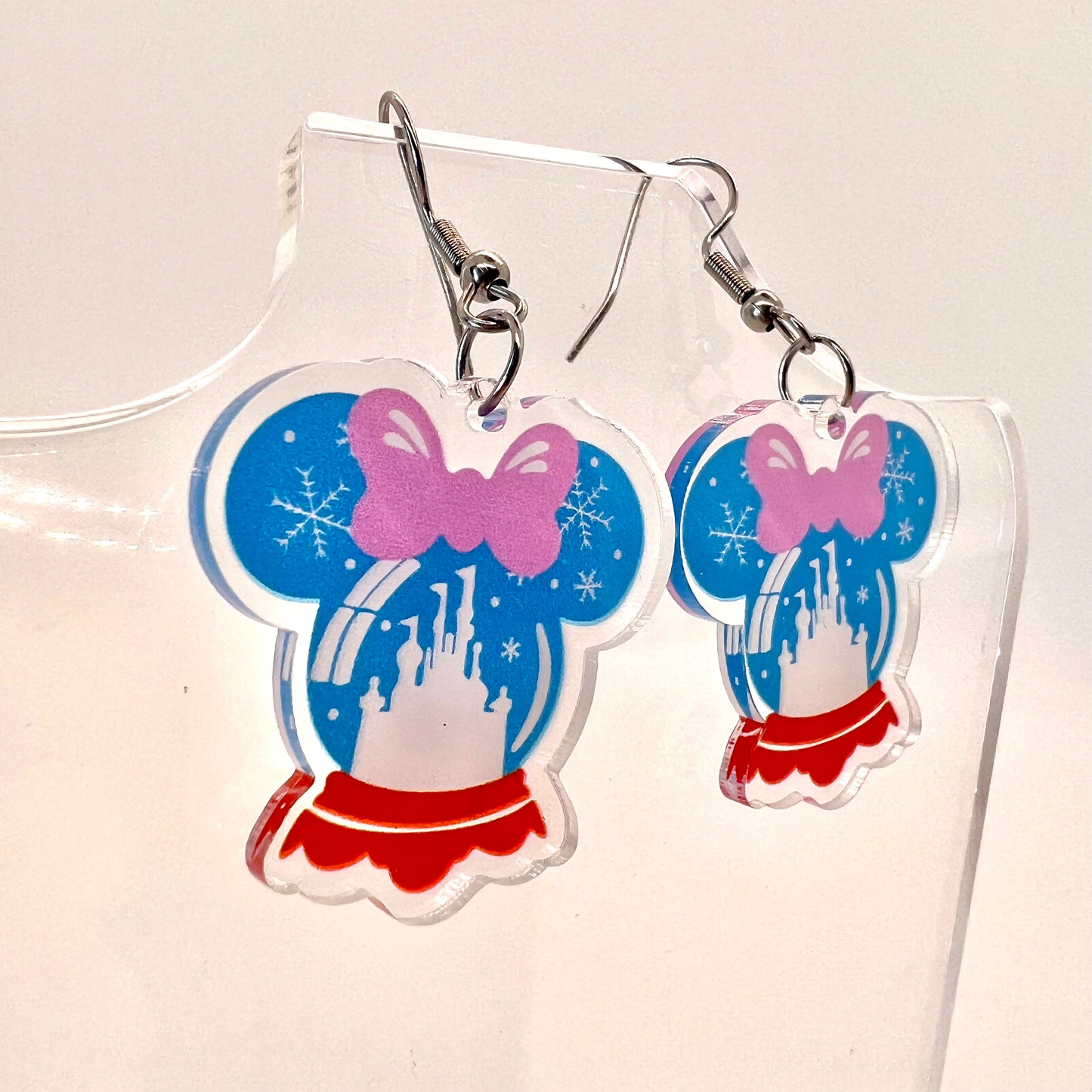 Castle Snow Globe Earrings