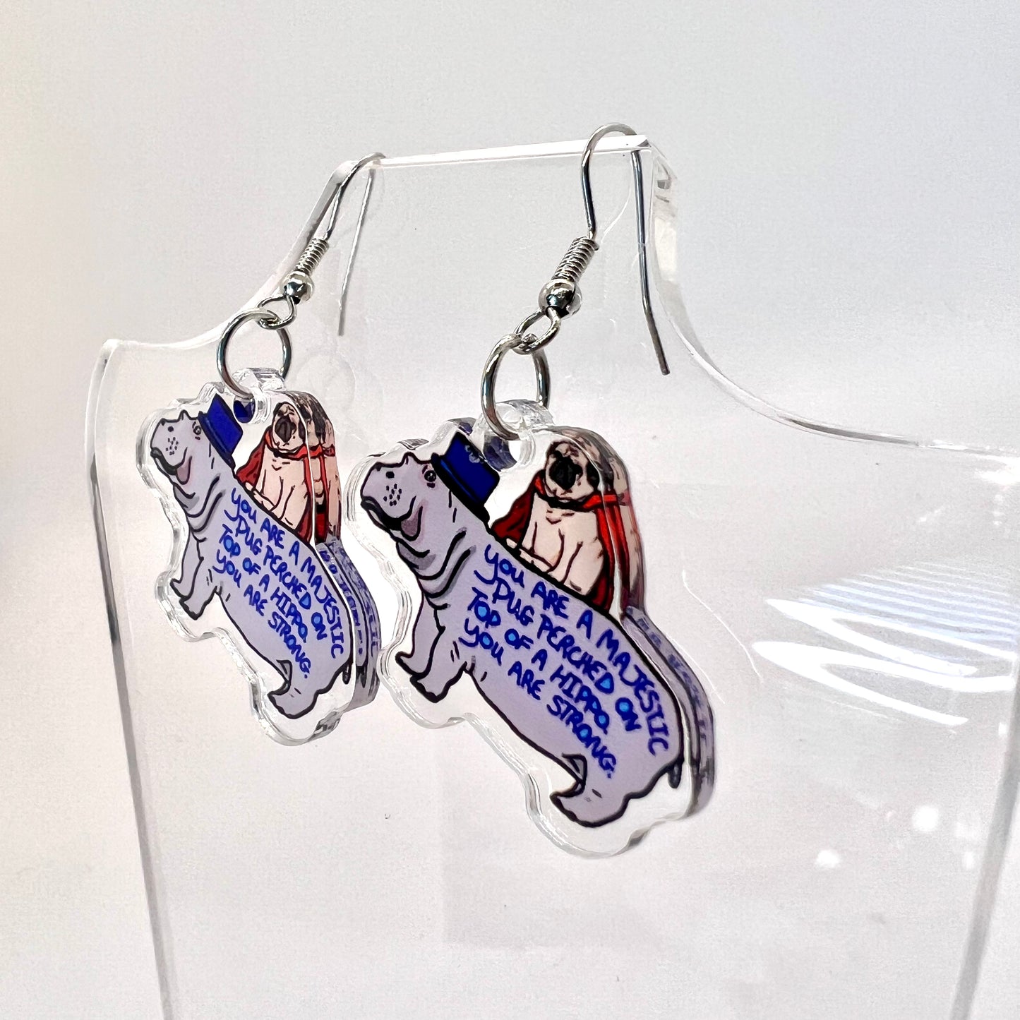 Pug & Hippo Earrings