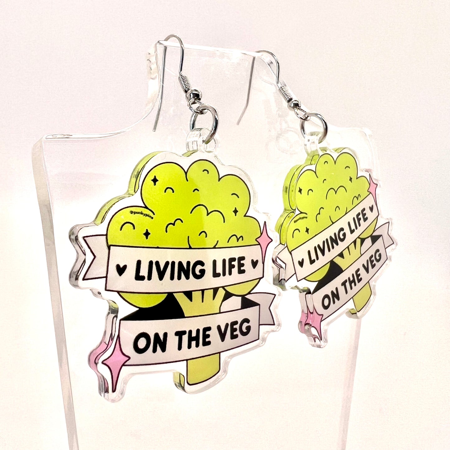 Vegan Broccoli Earrings