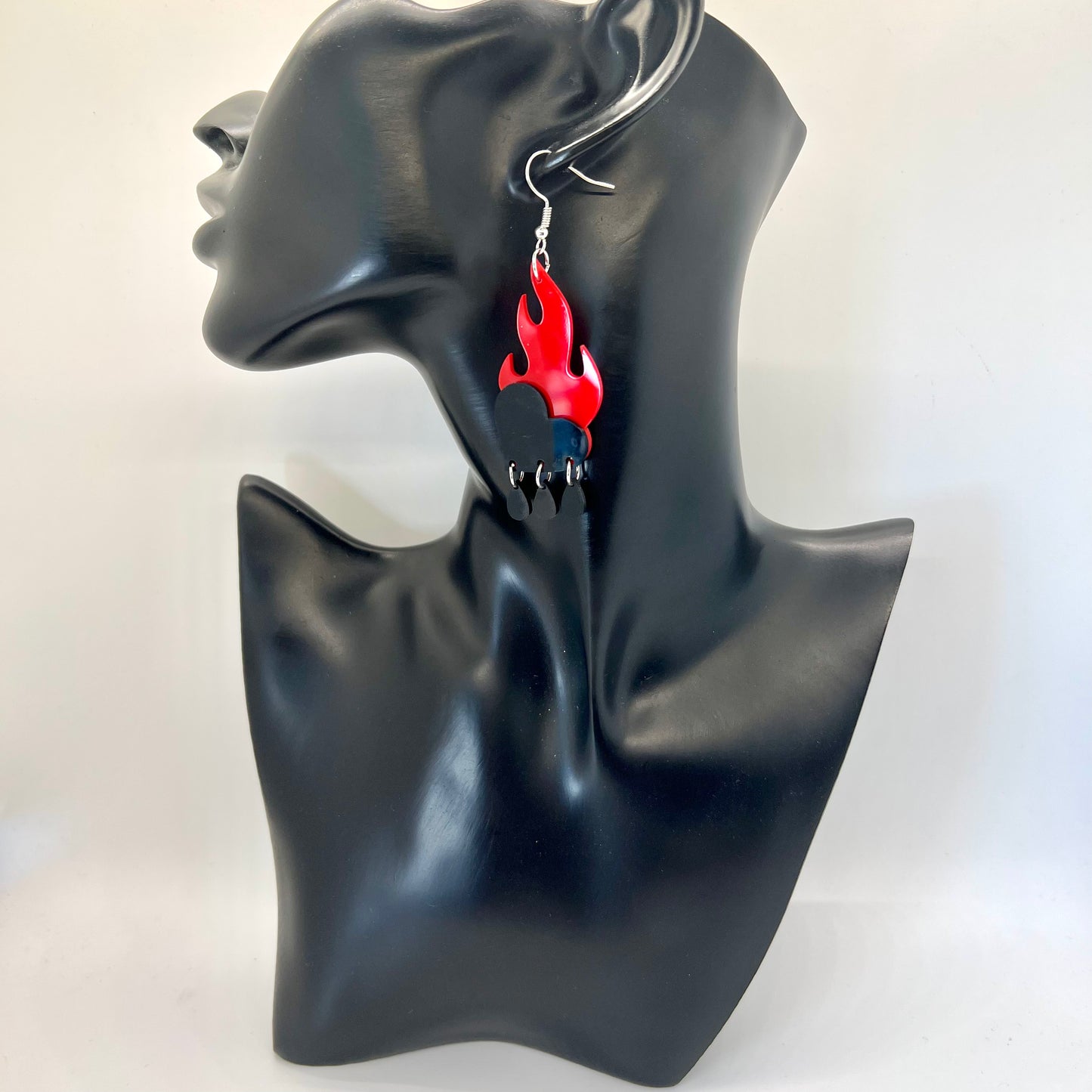 Flaming Heart Earrings