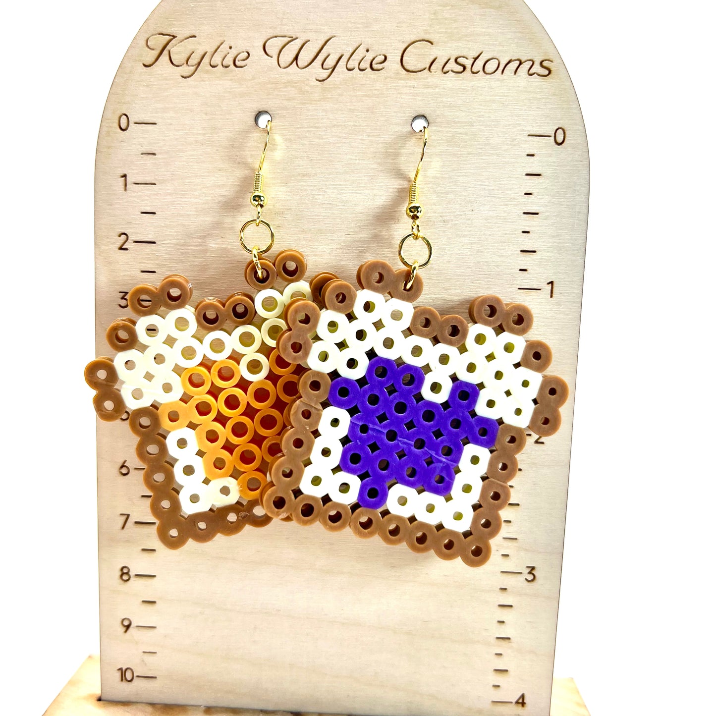 8-Bit Toast Earrings - PB&J