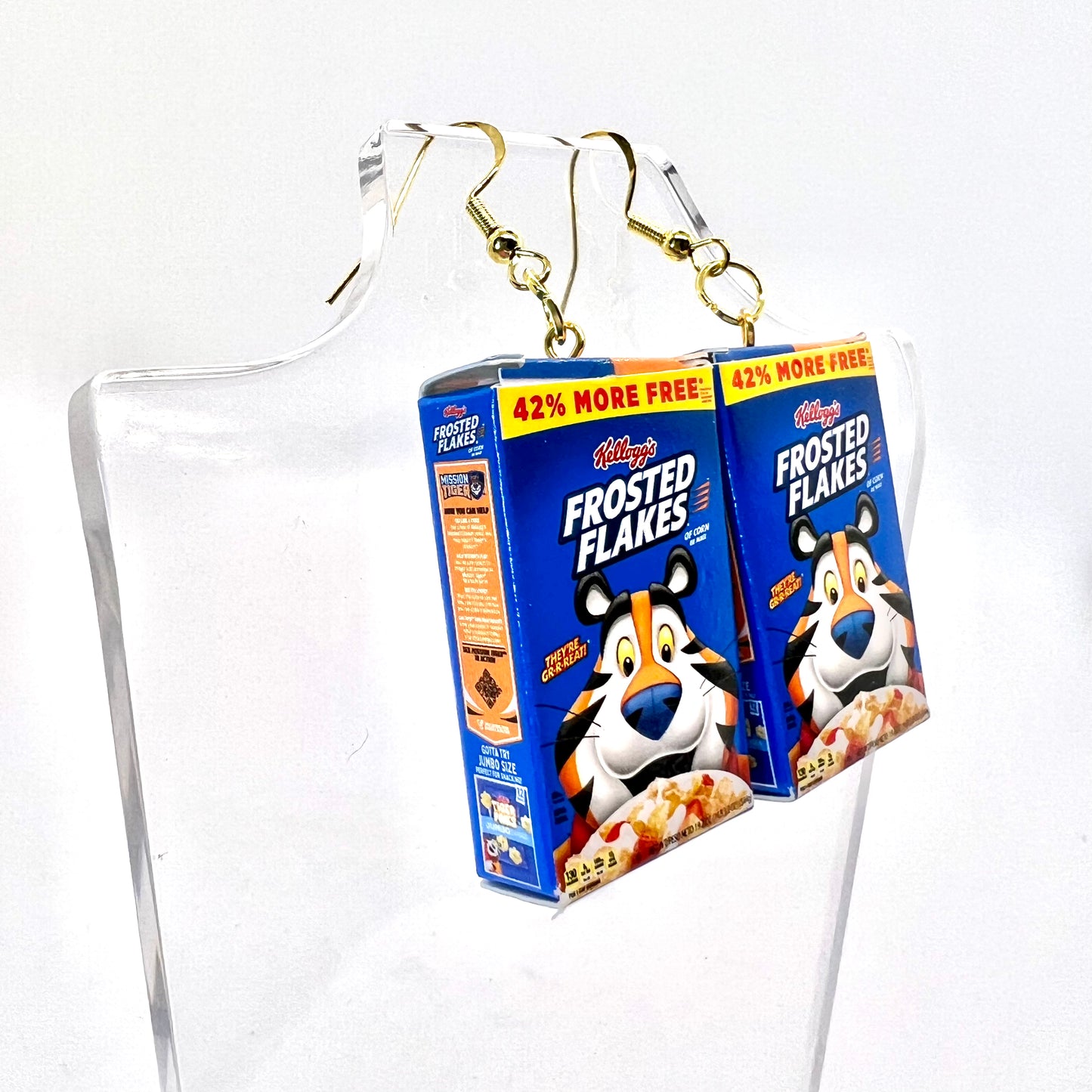 Frosted Flakes Cereal Earrings