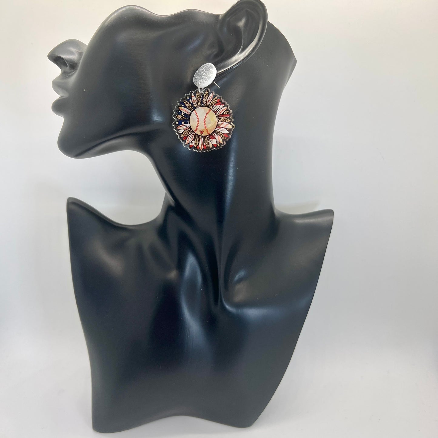 Baseball Flag Earrings