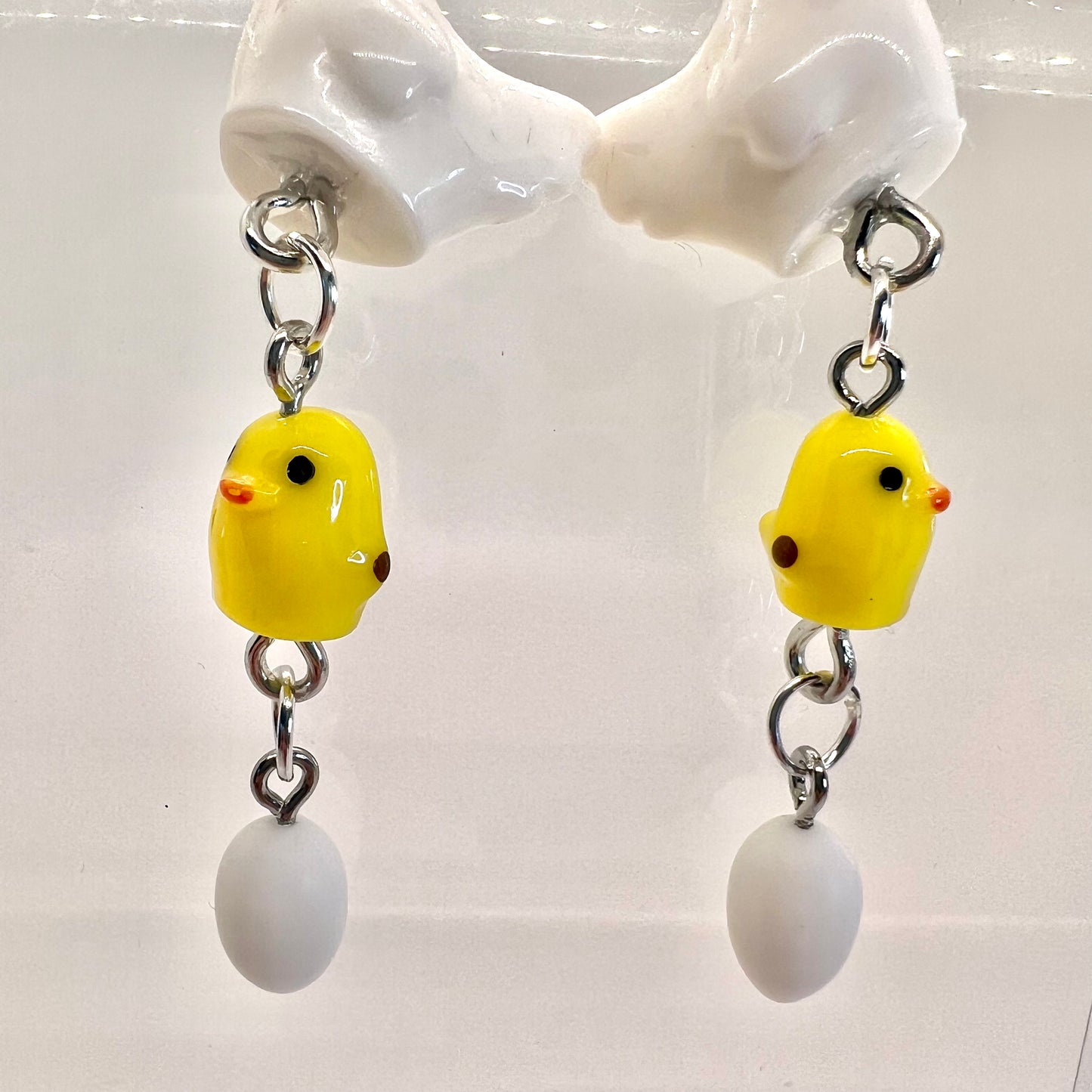 Chicken Family Chain Earrings