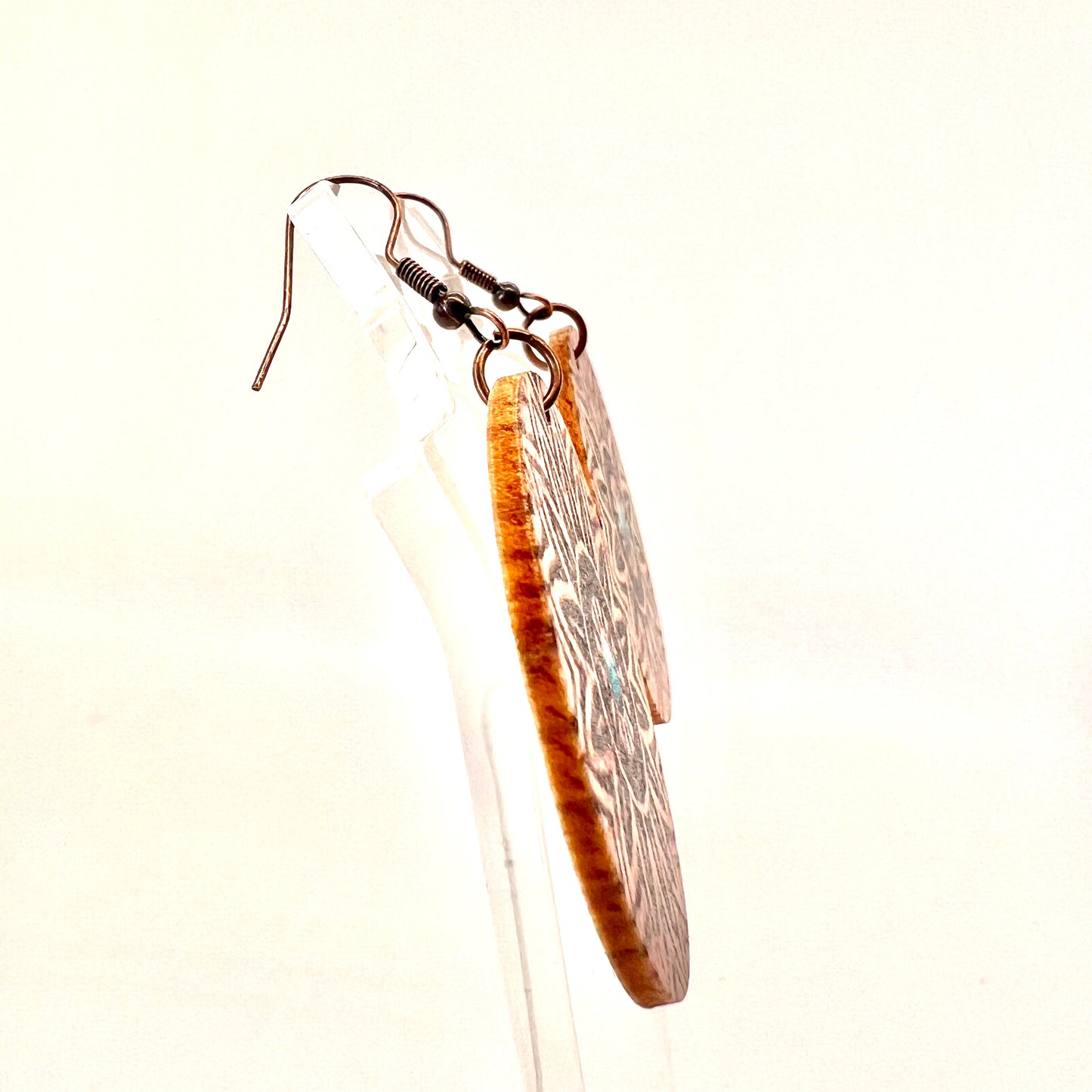 Wood Mandala Earrings