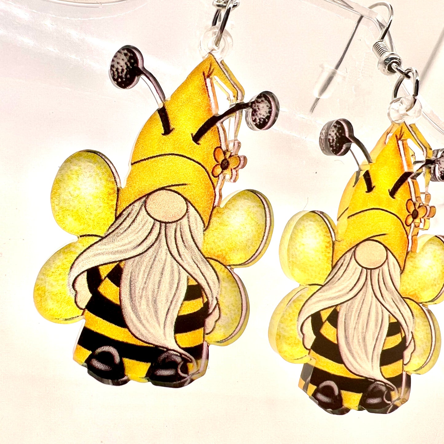 Bumble Bee Gnome Earrings