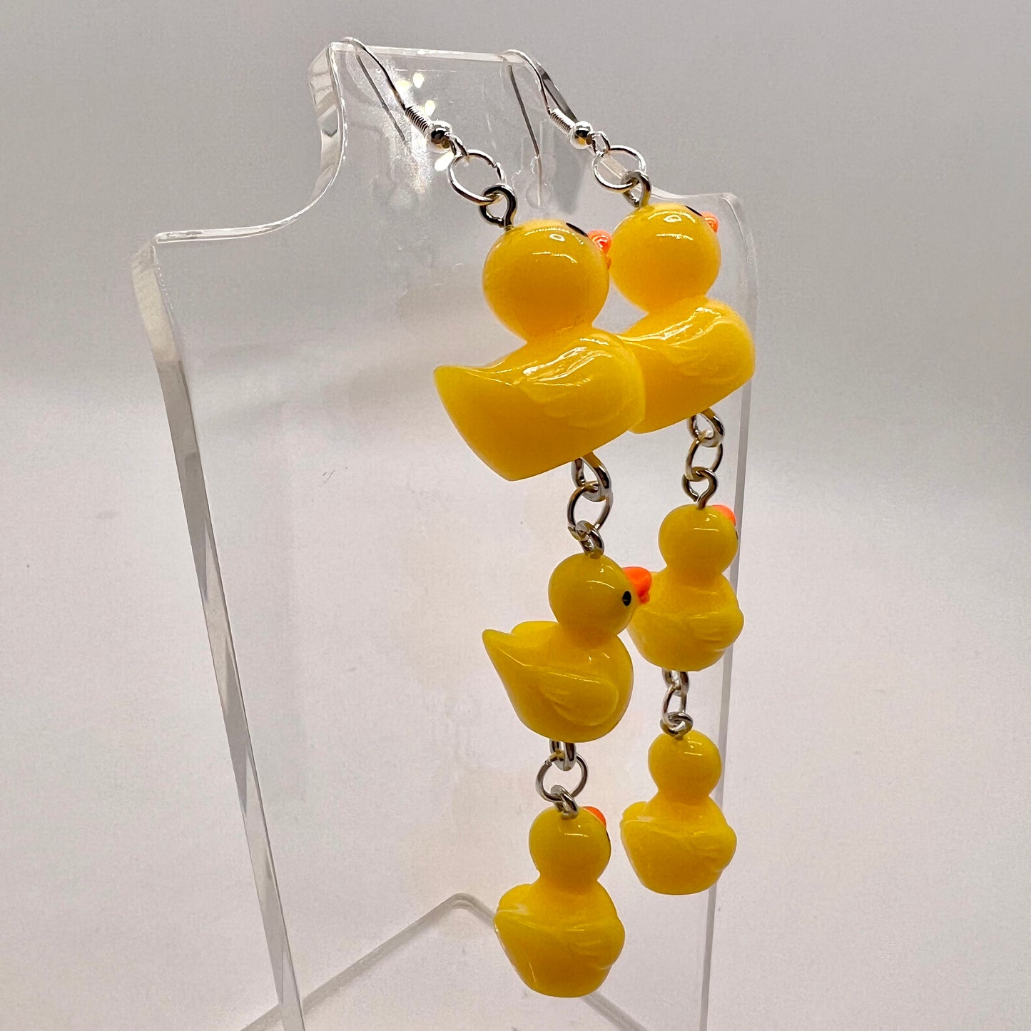 Duck Family Chain Earrings
