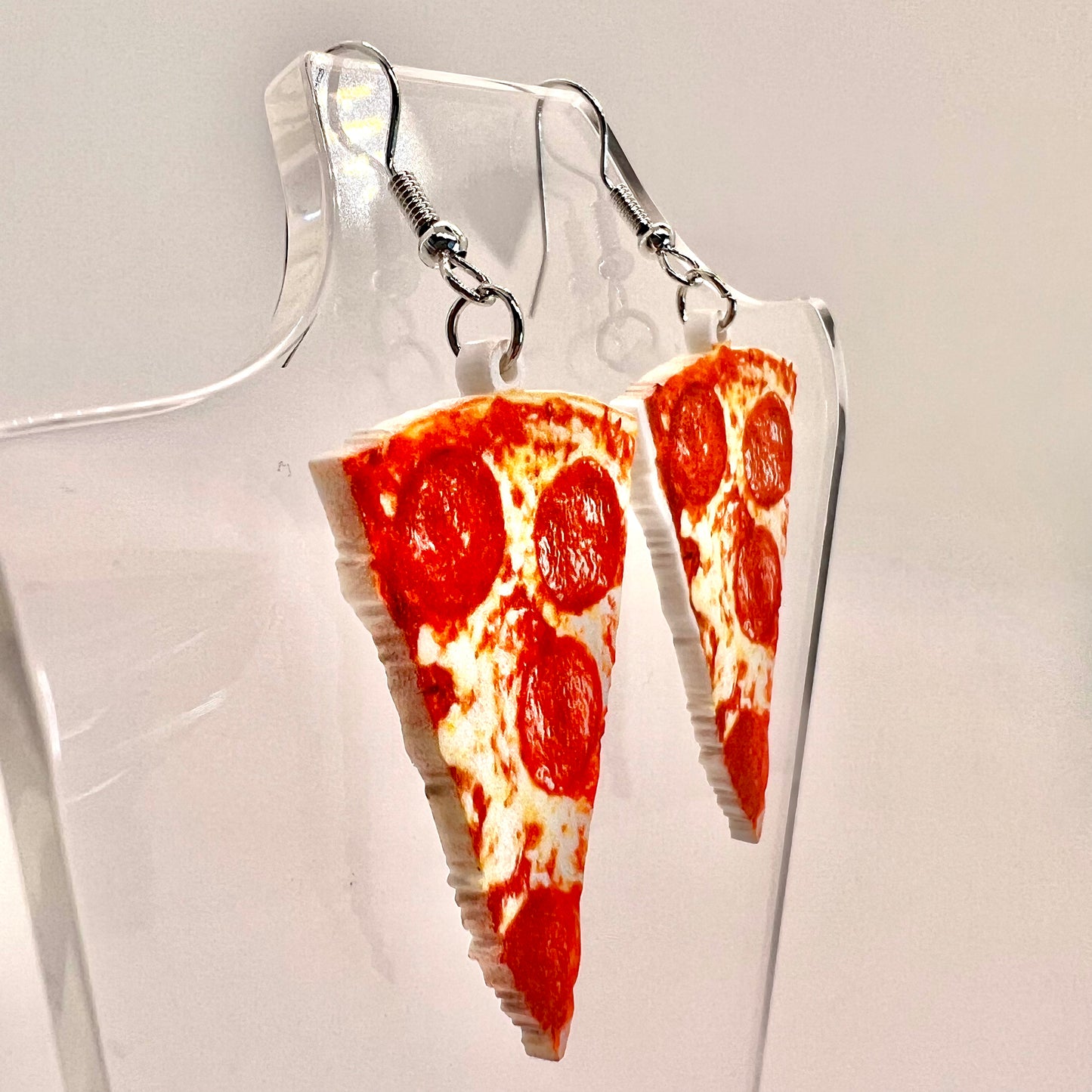Pepperoni Pizza Slice Earrings