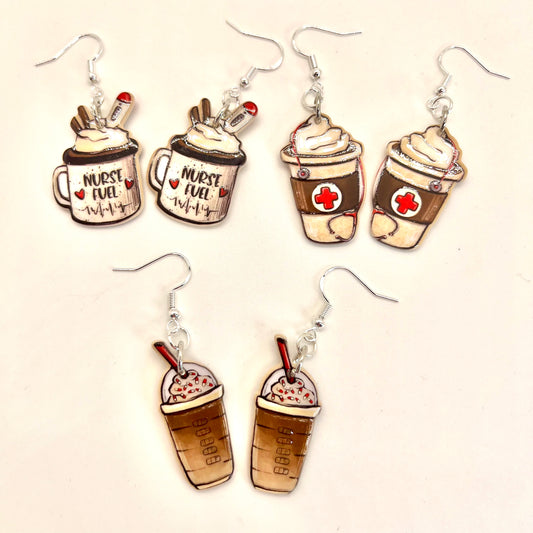 Life Saving Coffee Earrings