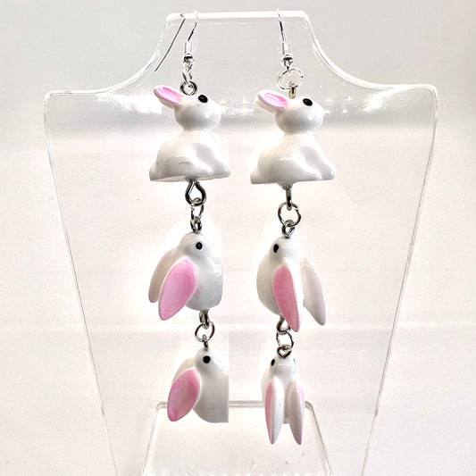 Bunny Family Chain Earrings