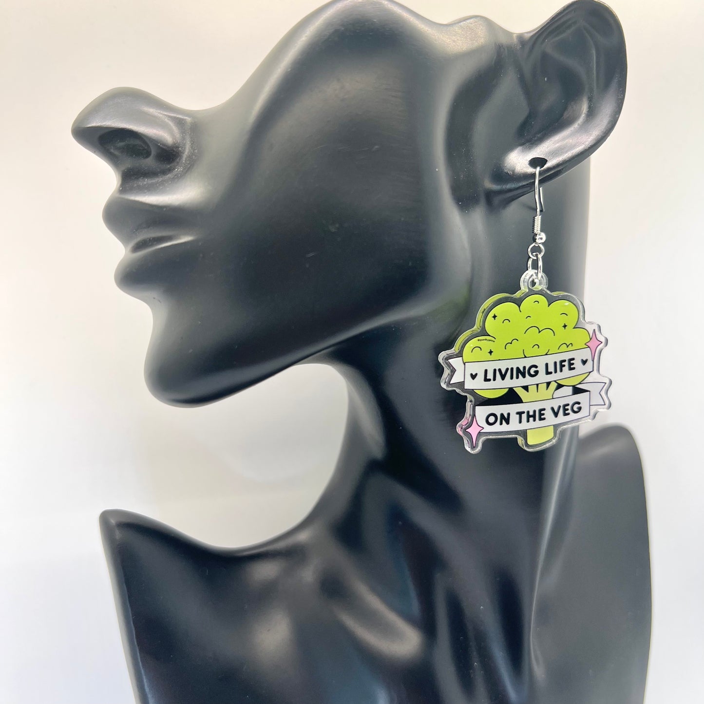 Vegan Broccoli Earrings