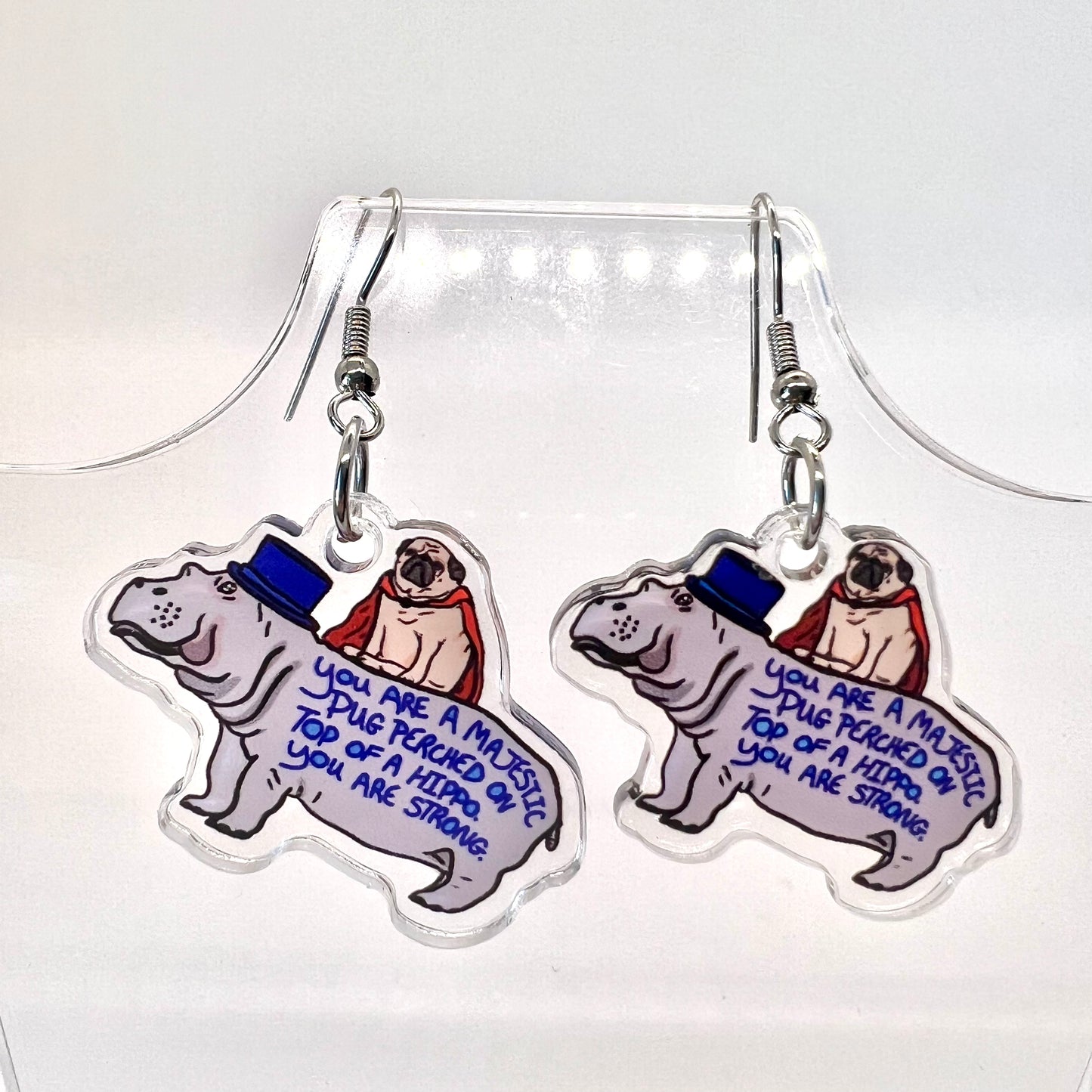 Pug & Hippo Earrings