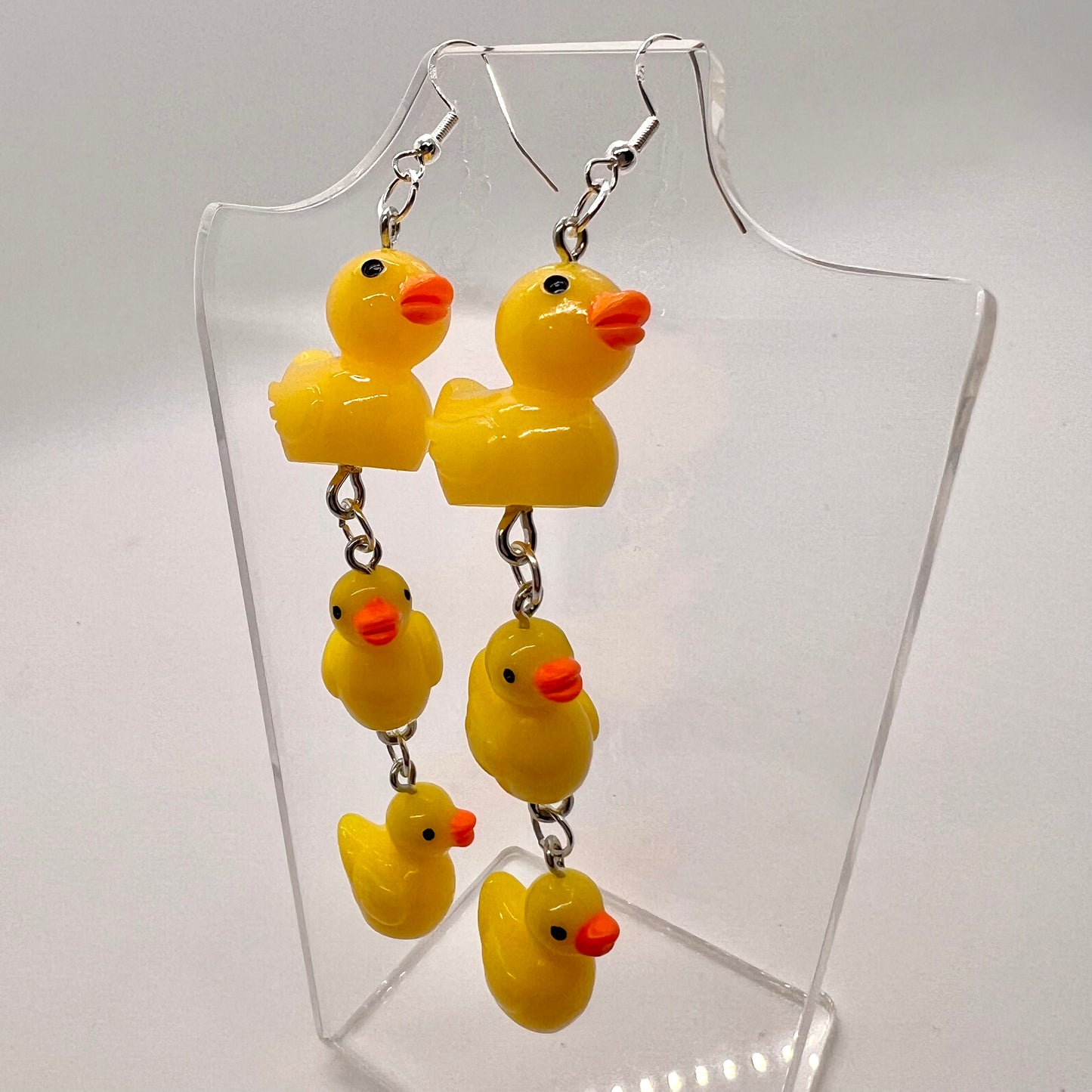 Duck Family Chain Earrings