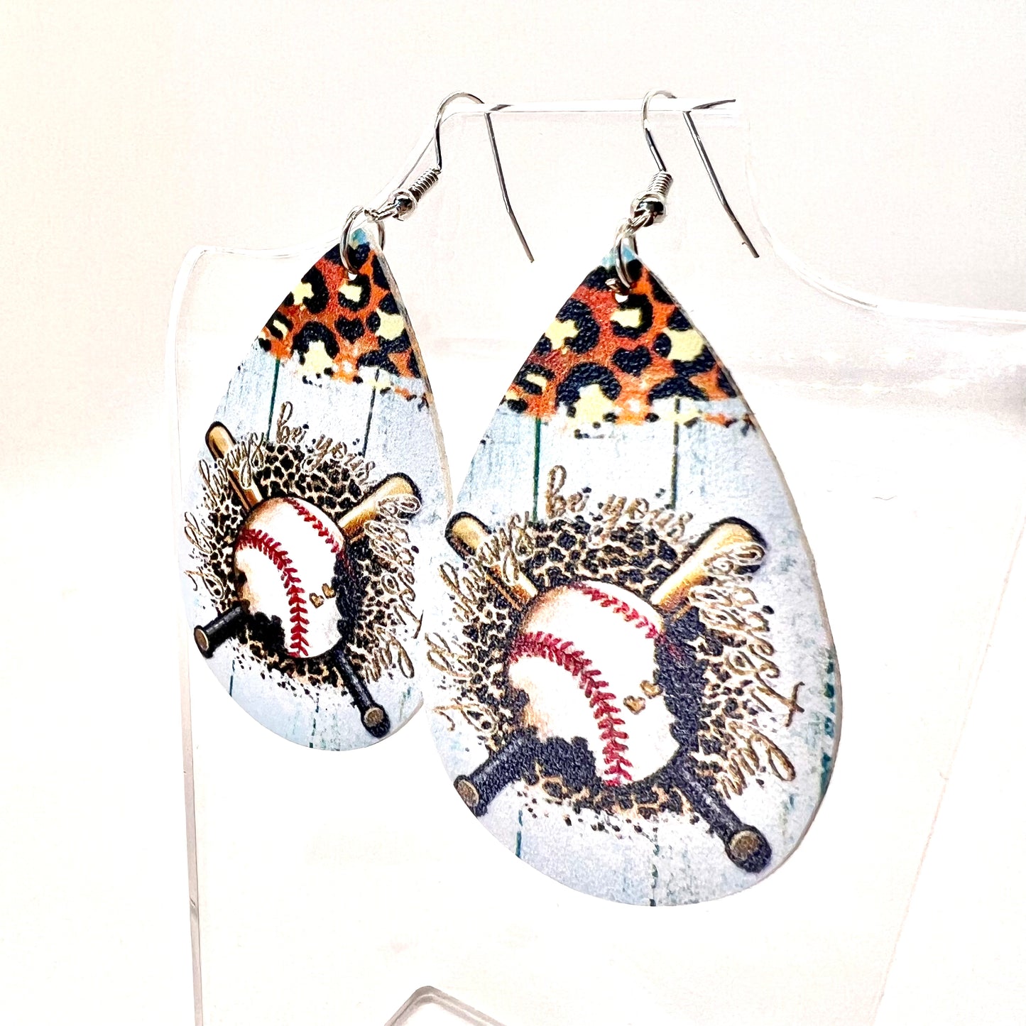 “Biggest Fan” Baseball Earrings