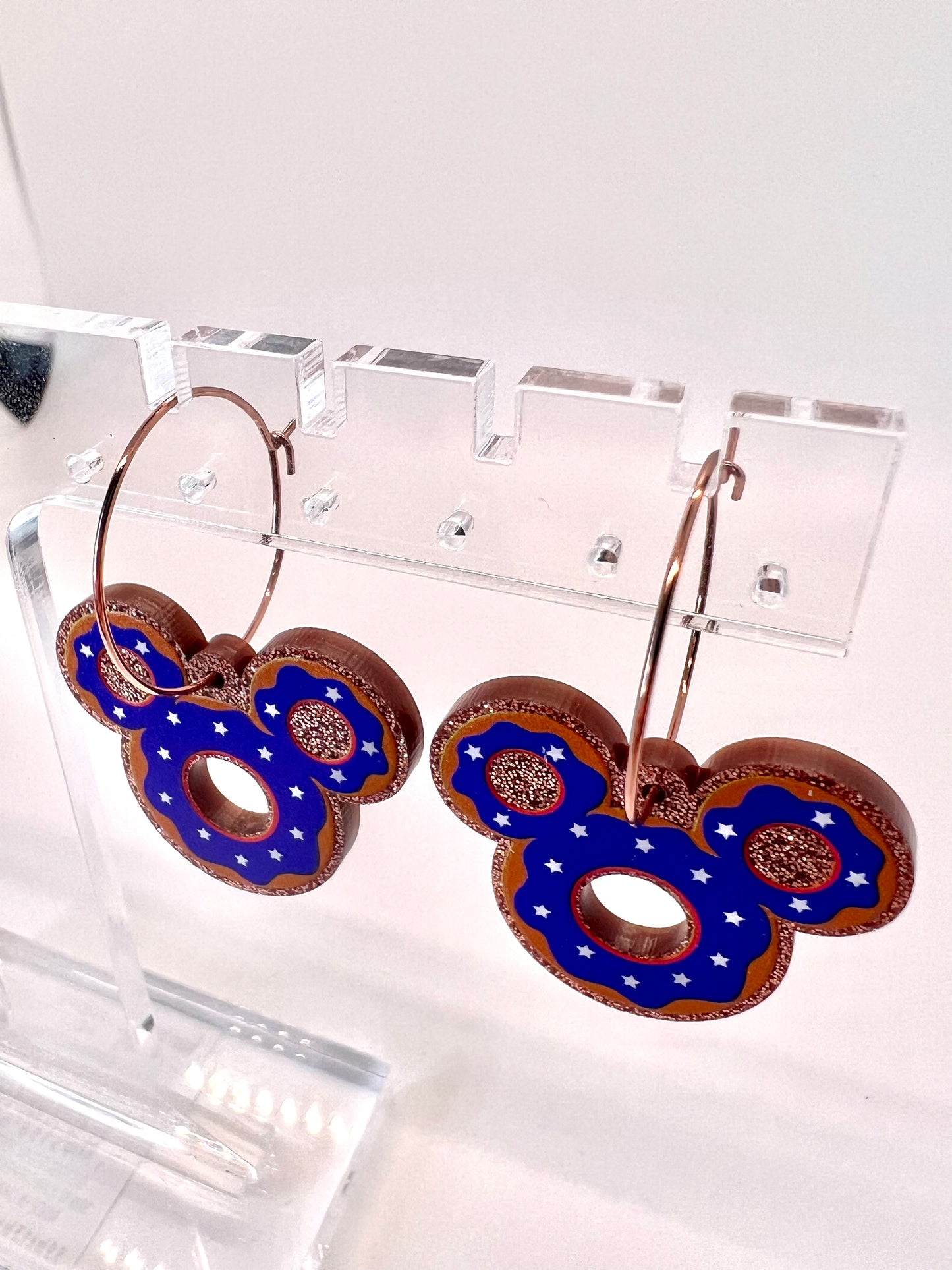 Mickey Blueberry Donut Earrings