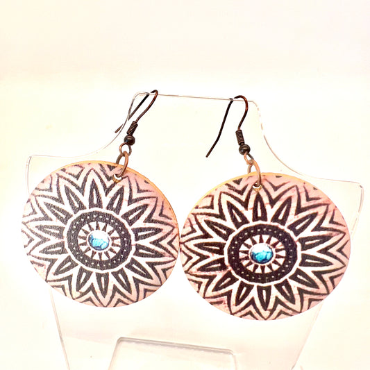 Wood Mandala Earrings