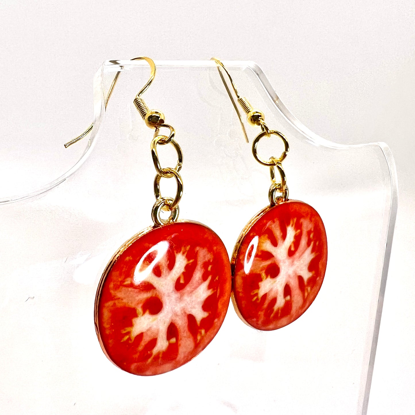 Tomato Slice Earrings