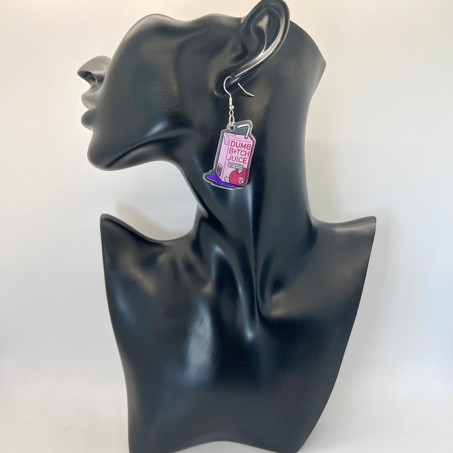 Dumb B* Juice Box Earrings