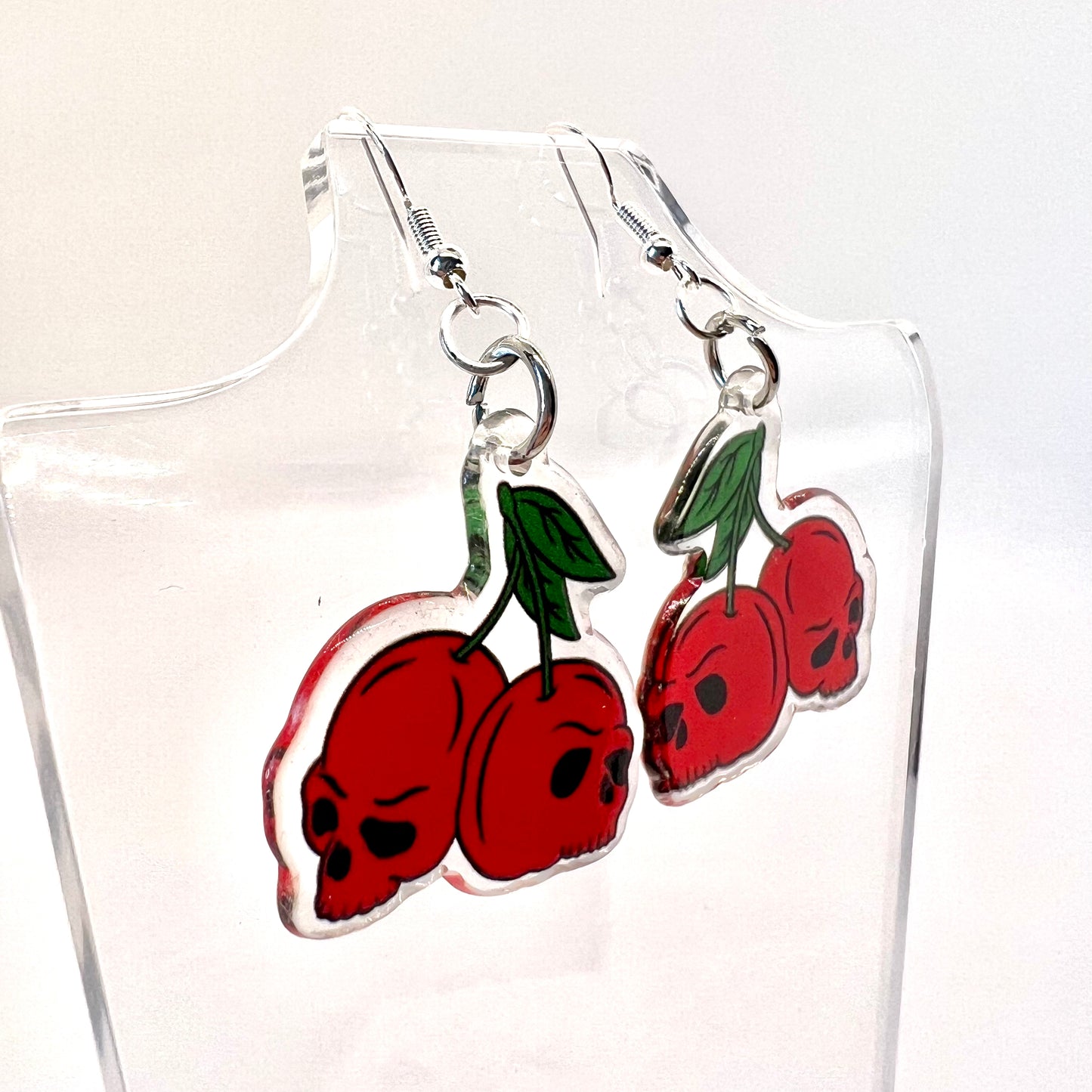 Cherry Skull Earrings