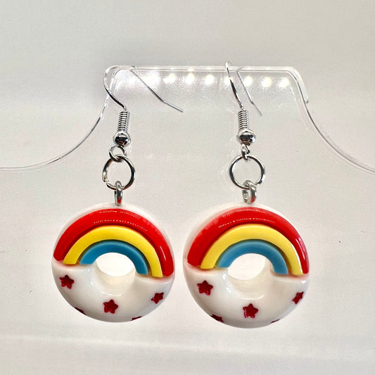 Rainbow Donut Earrings