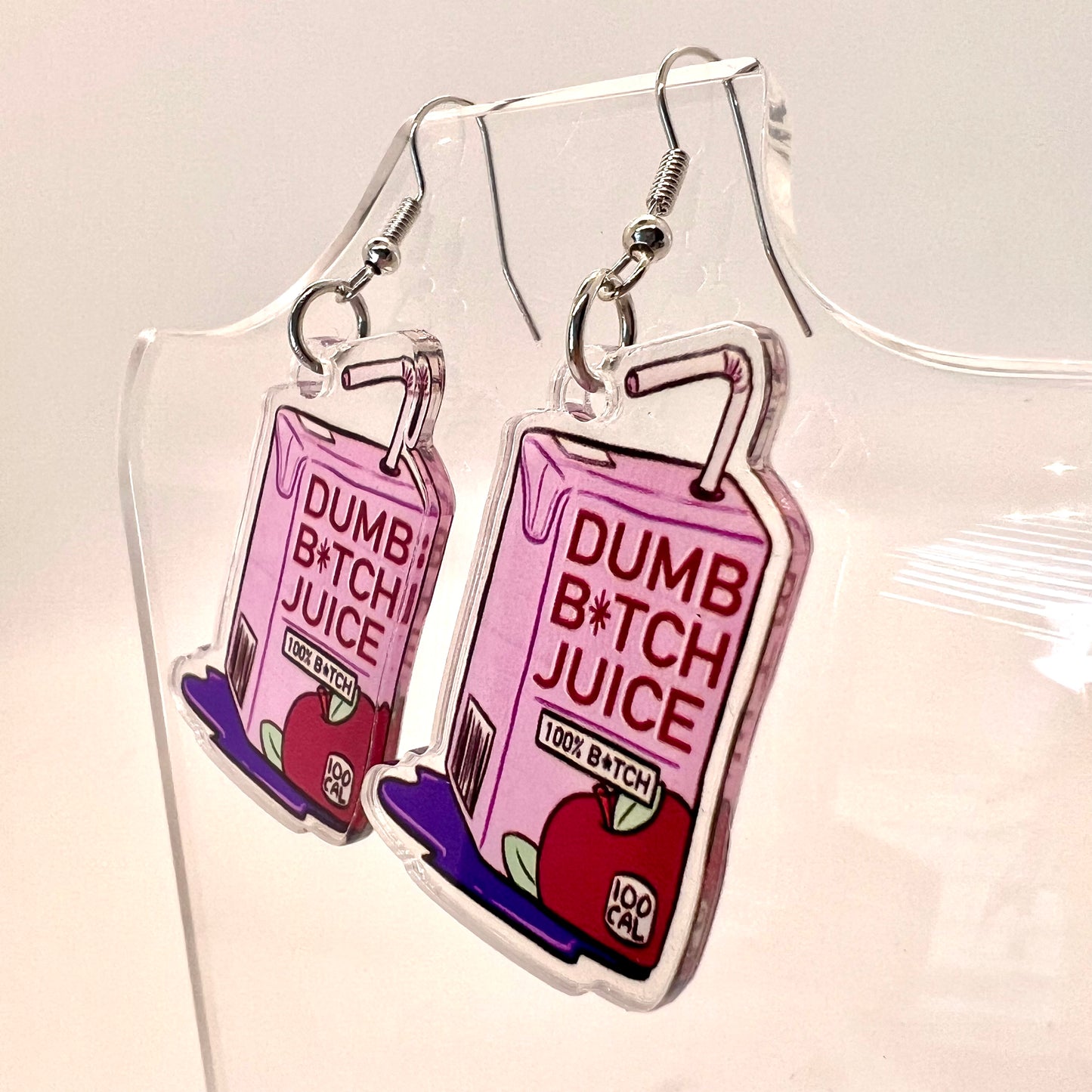 Dumb B* Juice Box Earrings