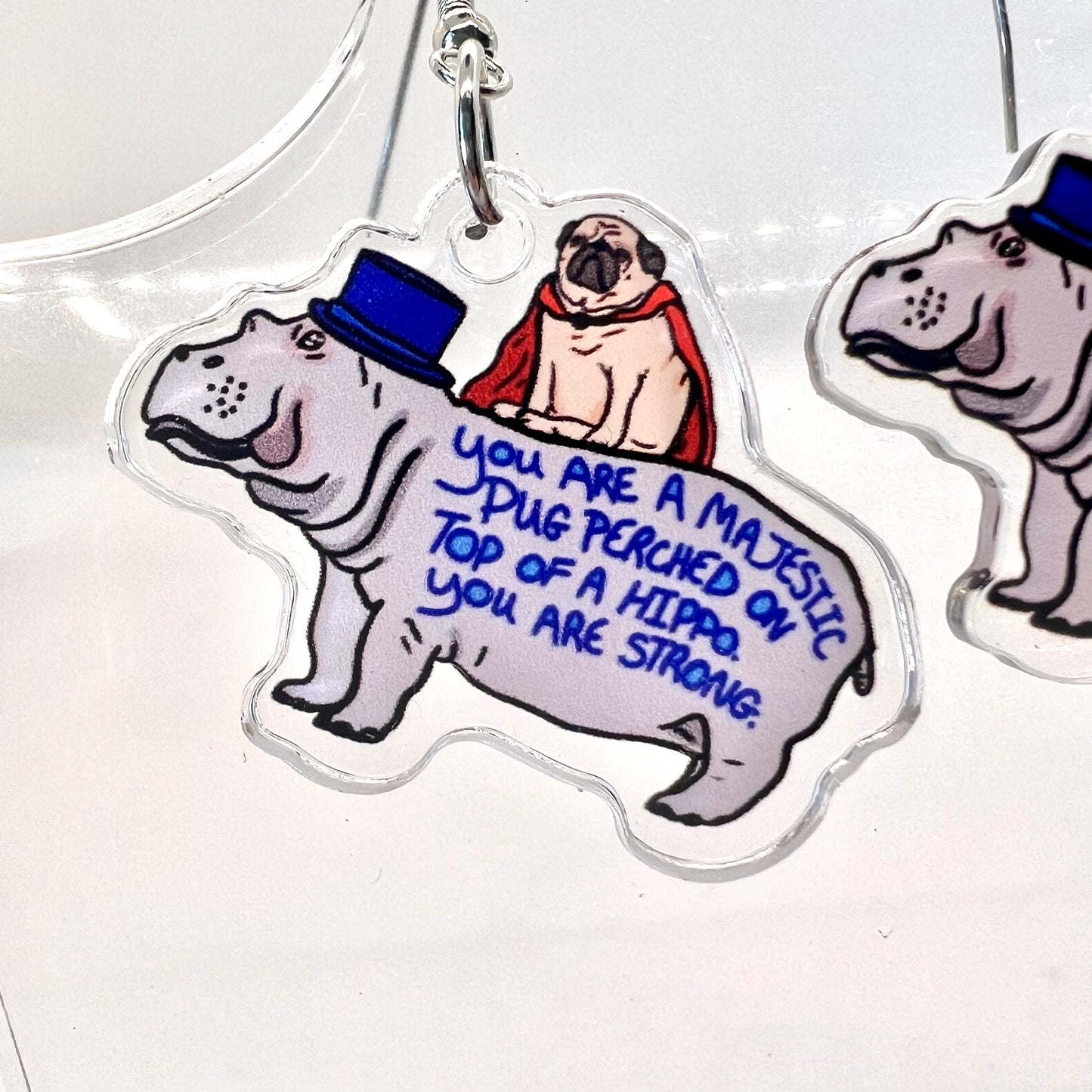 Pug & Hippo Earrings