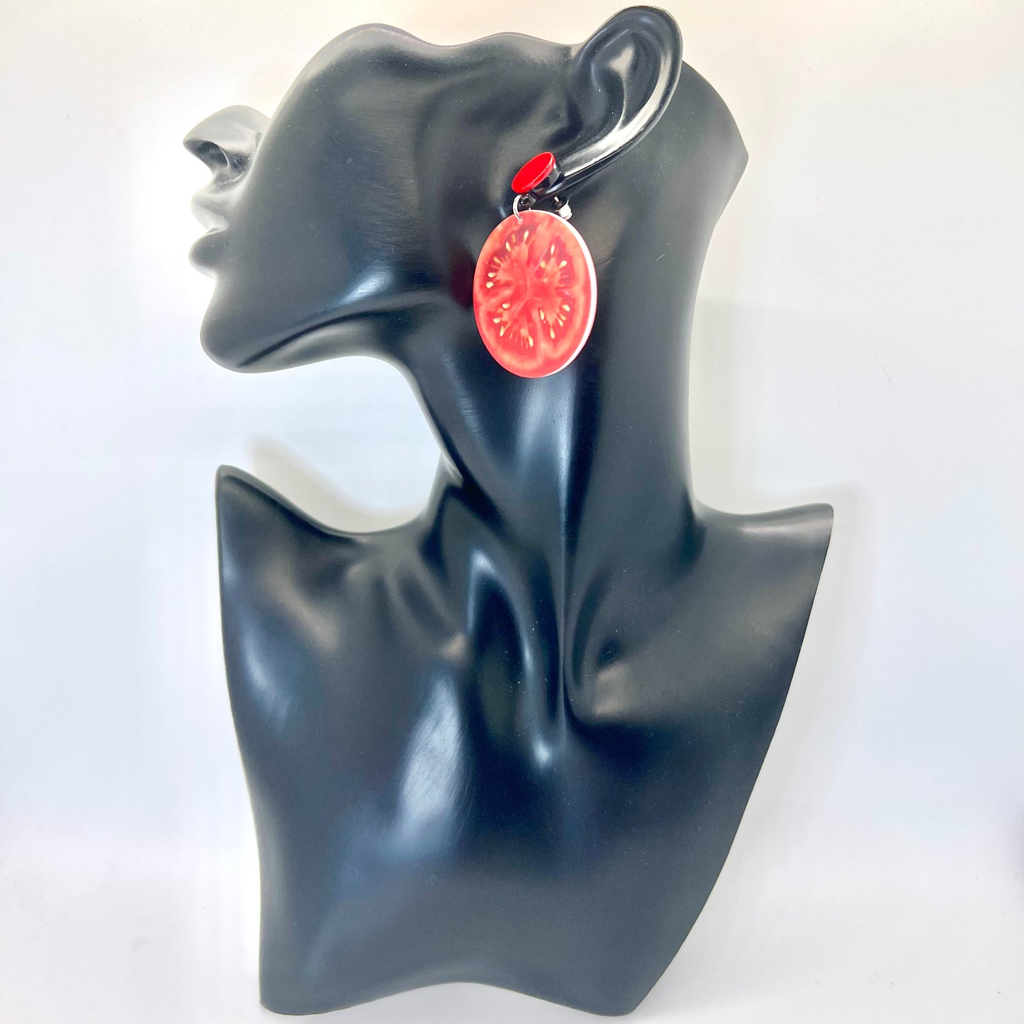 Large Tomato Slice Earrings