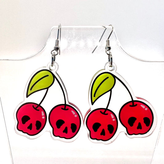 Cherry Skull Earrings