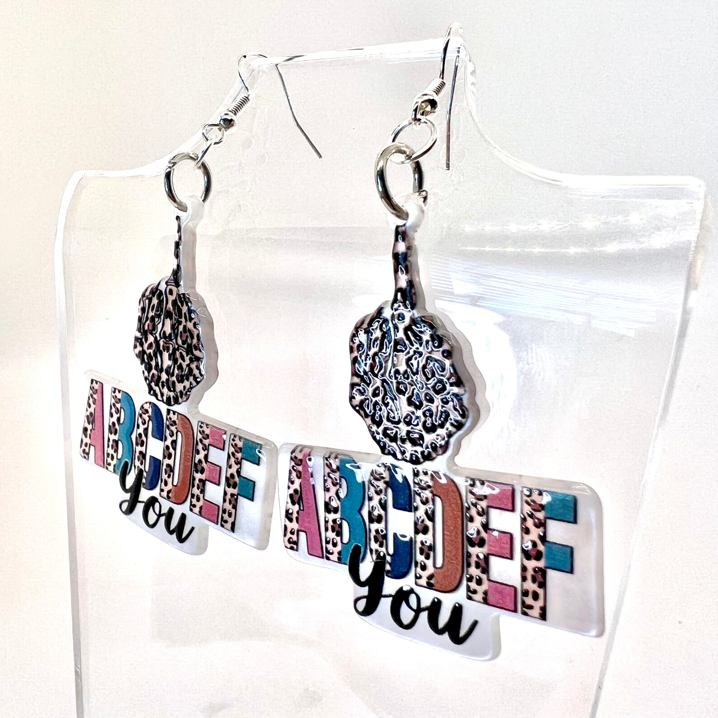 Angry ABC Earrings