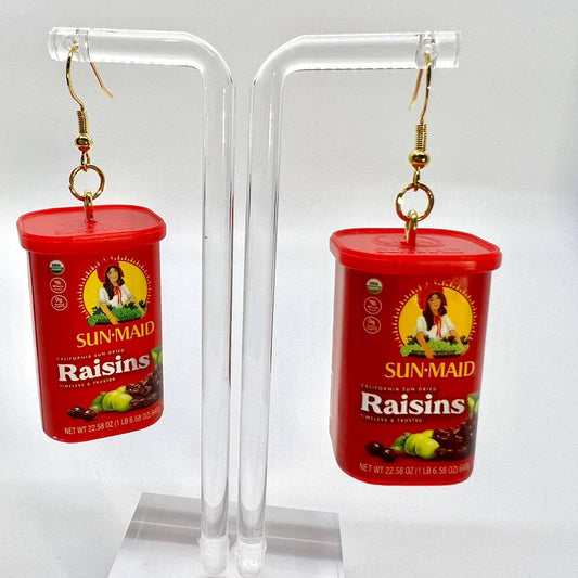 Sun Maid Raisin Earrings