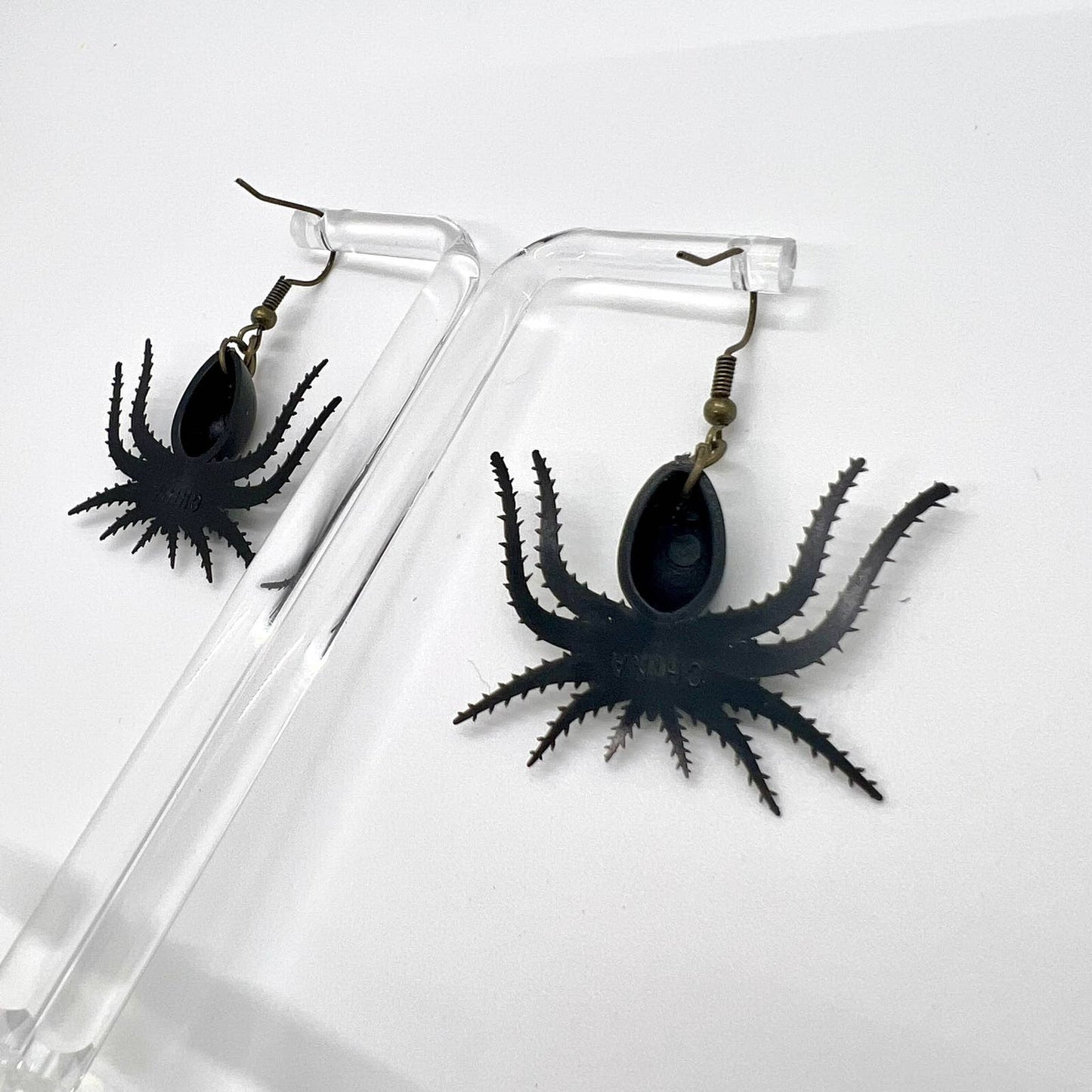 Black Spider Earrings