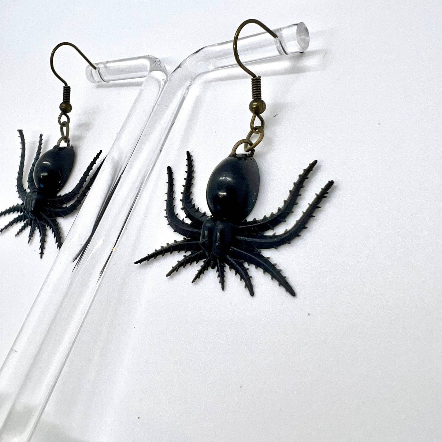 Black Spider Earrings