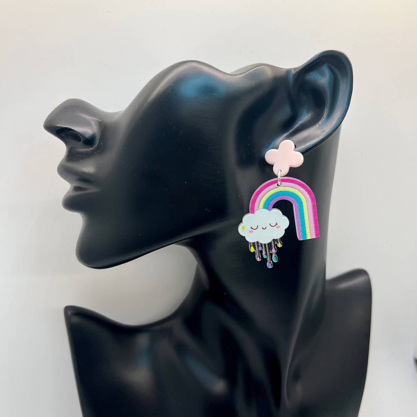 Rainbow Rain Cloud Earrings