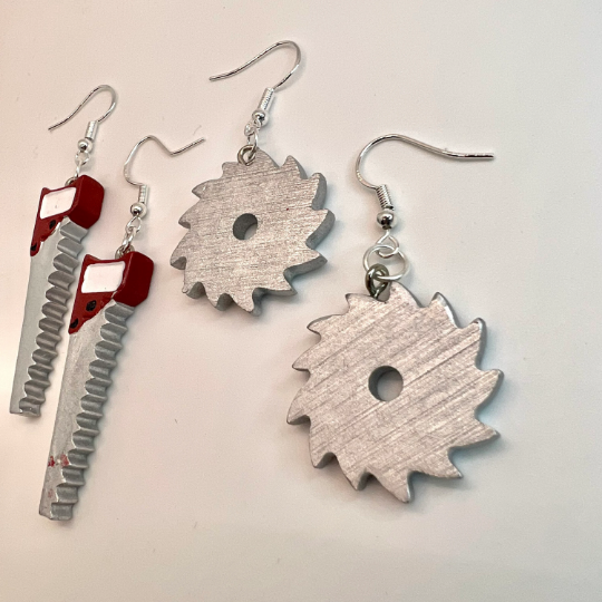 Saw Blade Tool Earrings