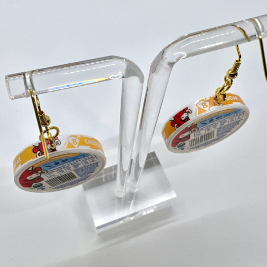 Laughing Cow Cheese Earrings